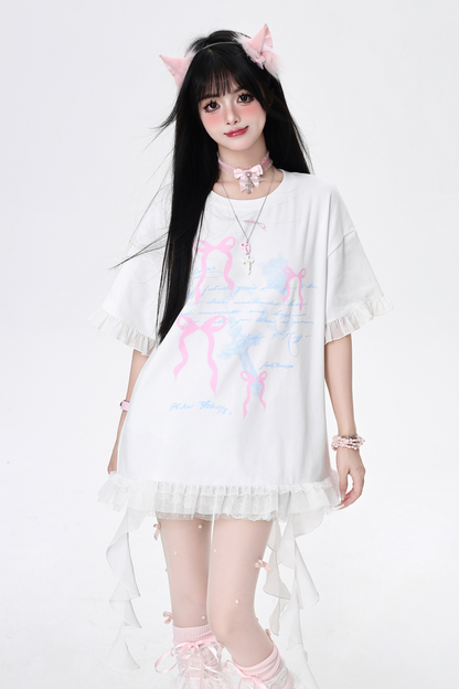belt ribbon Loose with T-shirt
