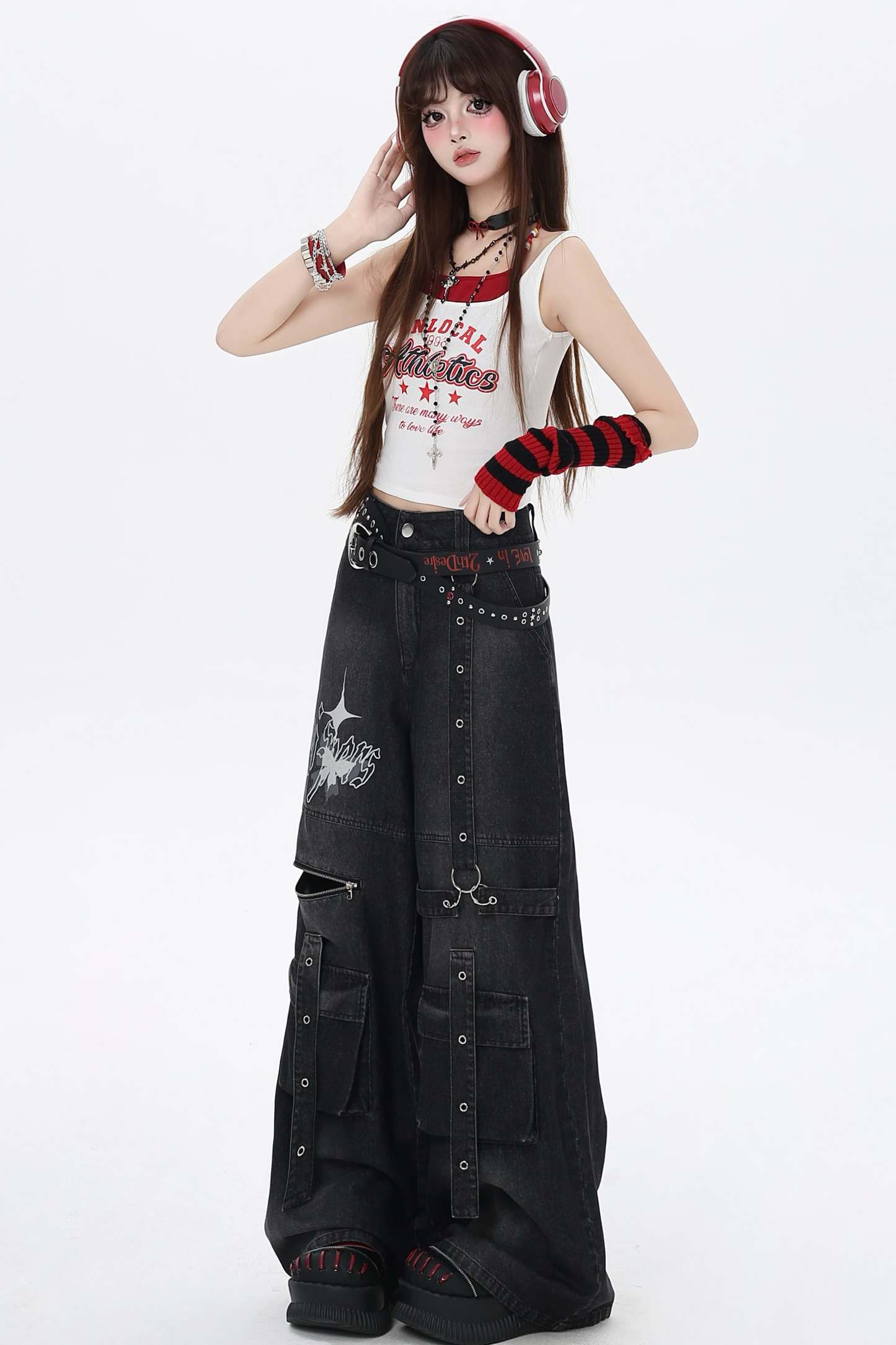 Asian Sweet Pants Loose Cool