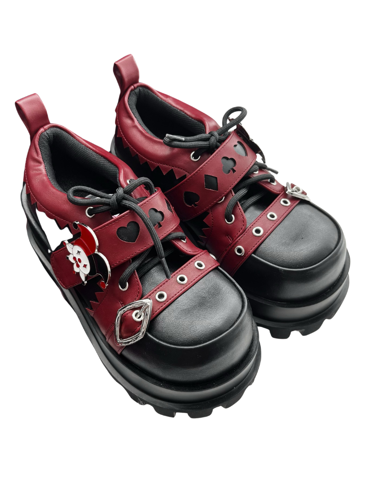 Poker Punk Platform Shoes Clown