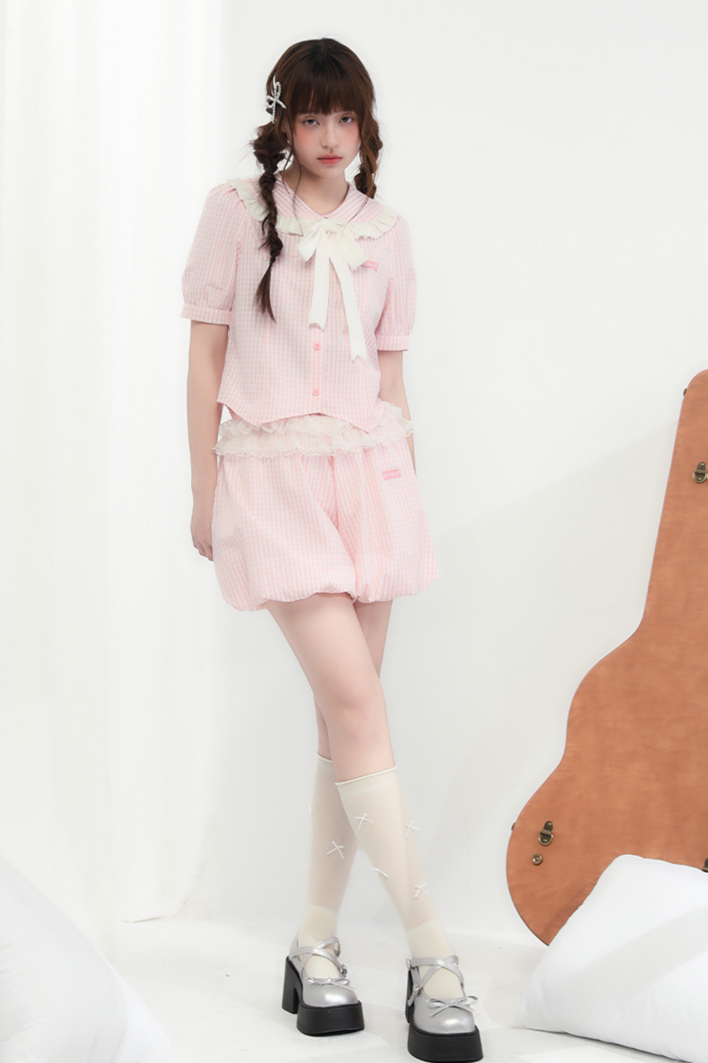 striped lace doll balloon Peachy + top pants Bubbles
