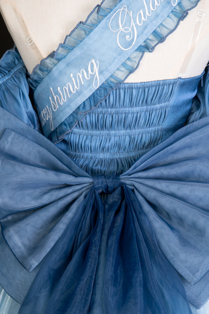 + Swing Fairy Puffy Ribbon Dress Sleeve Blue