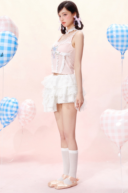 Design Top Corset Lace Sweet Bow