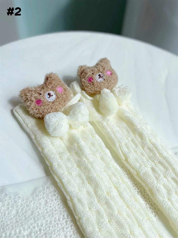White Sweet Lolita Knitted Leg Warmers