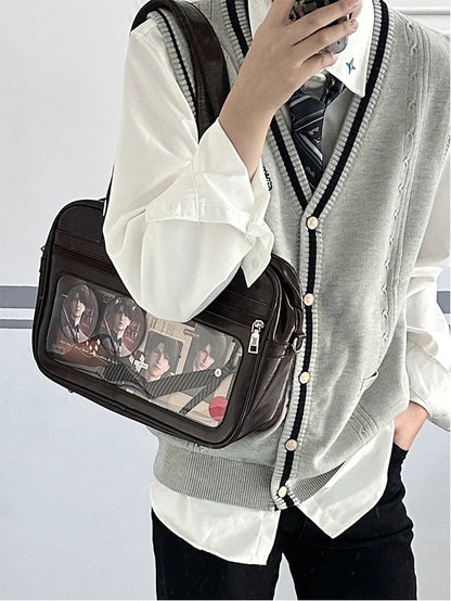 Satchel Crossbody Ita Brown Bag School