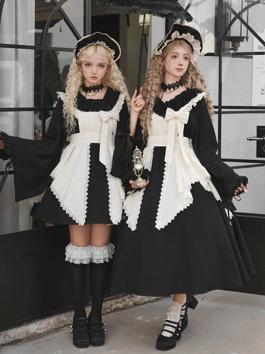 ベージュメイドロリータエプロン