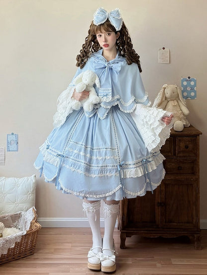 Cape Ears Hooded Bunny Blue