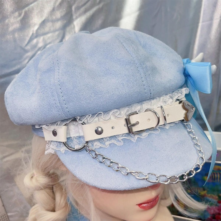 Angel Wings Rhinestoned Bowknot Jirai Kei Hat