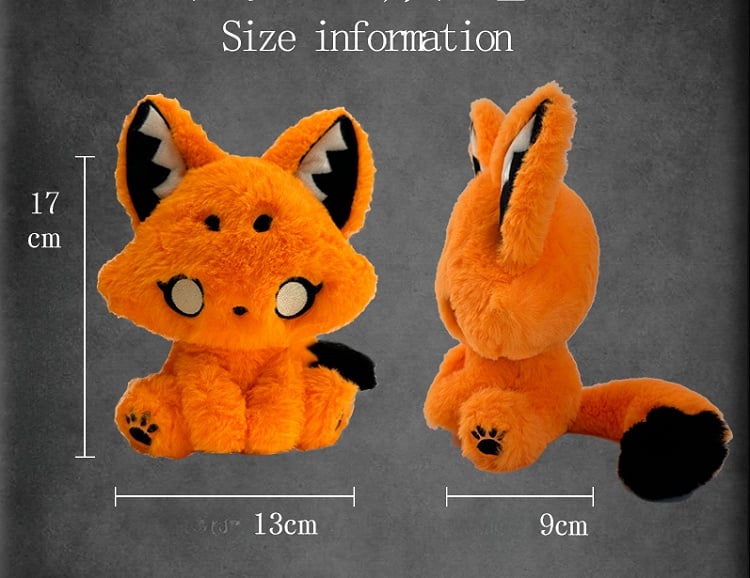 Orange Pastel Goth Fox Plushie