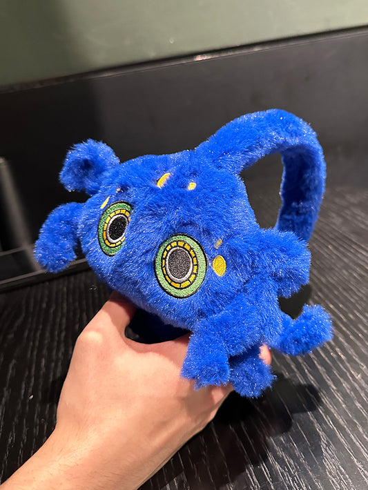 Sapphire Blue Octopus Gothic Plush Ear Muffs