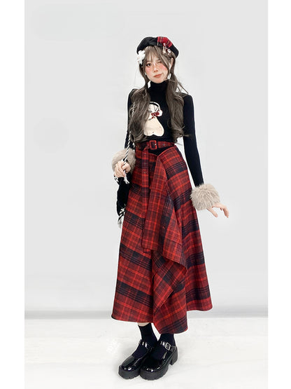 Black High Neck Puppy Top with Detachable Sleeves