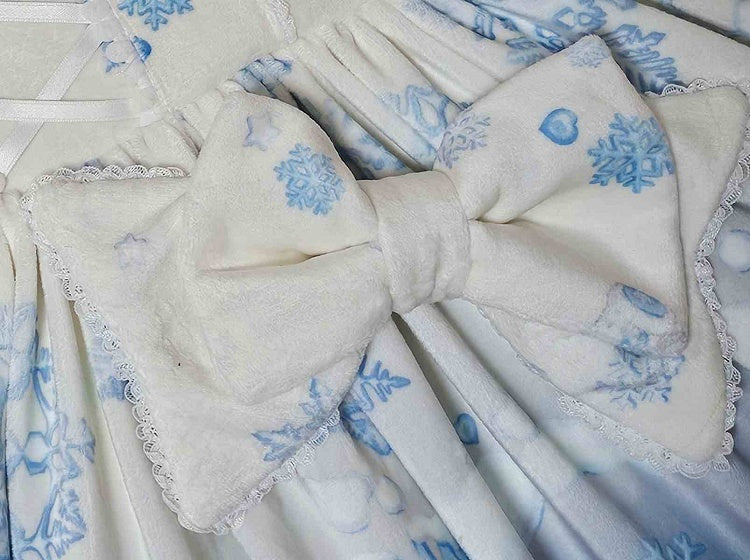 Ensemble complet jupe-pull Lolita bleu Teddy et Snowflake