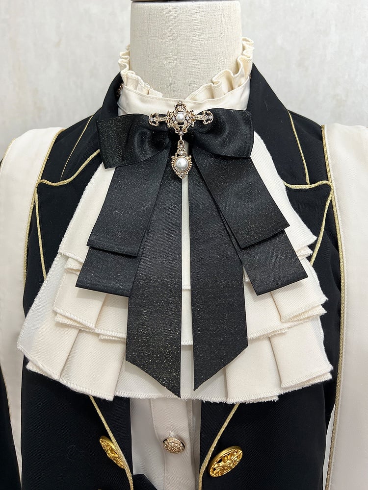 Ensemble complet style Prince Ouji Lolita : chemise à manches longues + manteau à col blazer + pantalon taille haute