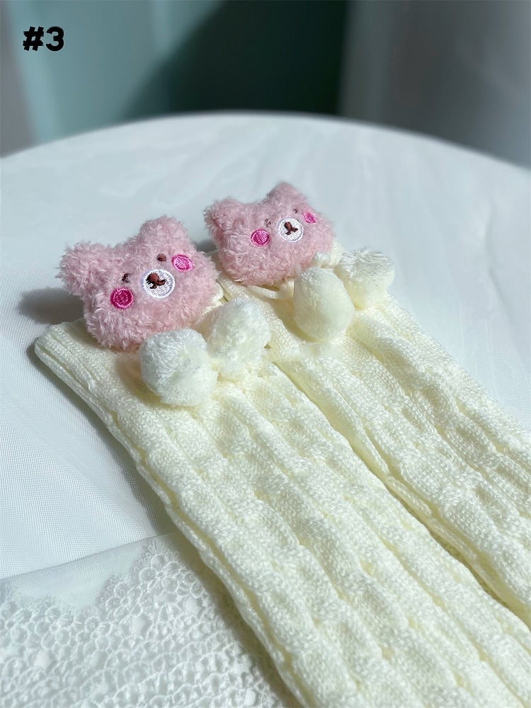 White Sweet Lolita Knitted Leg Warmers