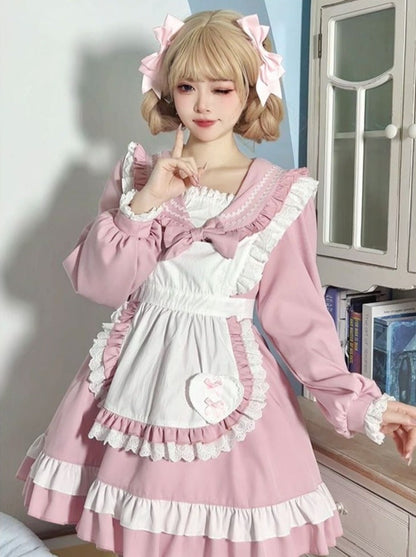 Robe de demoiselle d'honneur style marinière style collège lolita