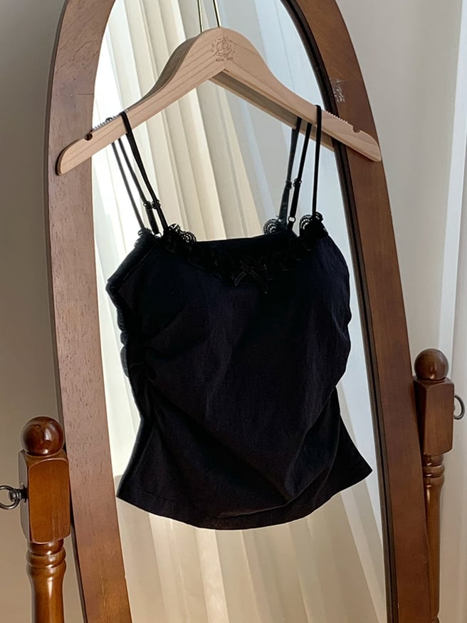 Cami Underwire Summer Cups Top Comfortable Black with