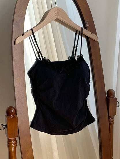 Cami Underwire Summer Cups Top Comfortable Black with
