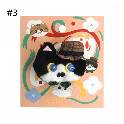 Cute Kitty-shaped Plush Brooch
