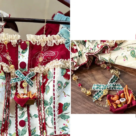 Bread Basket Pendant Necklace