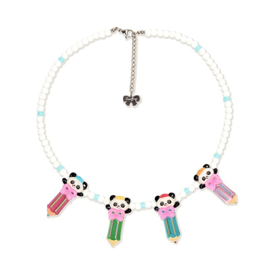 Panda Pencil Beaded Necklace