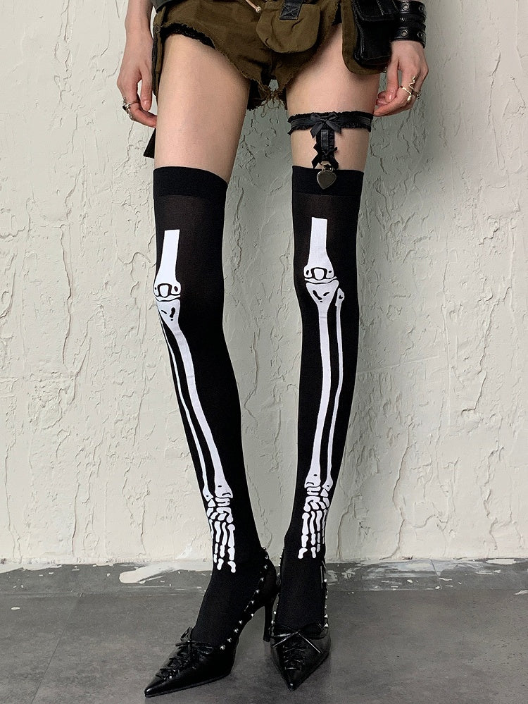 Details Bowknot Black Y2K Garter Ruffles Trim