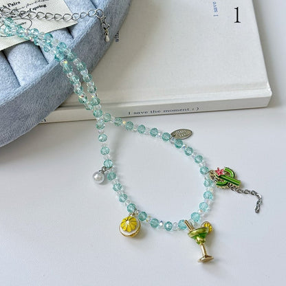 Beaded Necklace Fruit/Cookie 4 Bittersweet Pendant Options