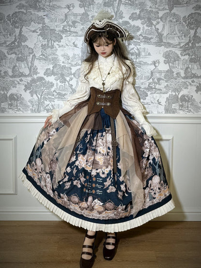 Belt with Belts Two Buckle Coffee Corset