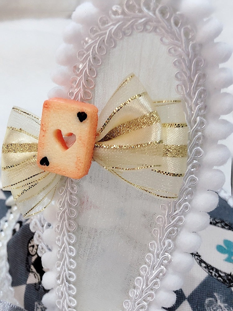 Wonderland Gray Mini Decorated Bunny Poker Ears Alice Vibes Hat in