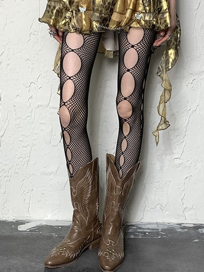 Options Punk Y2K Tights 4 Color Cut-out