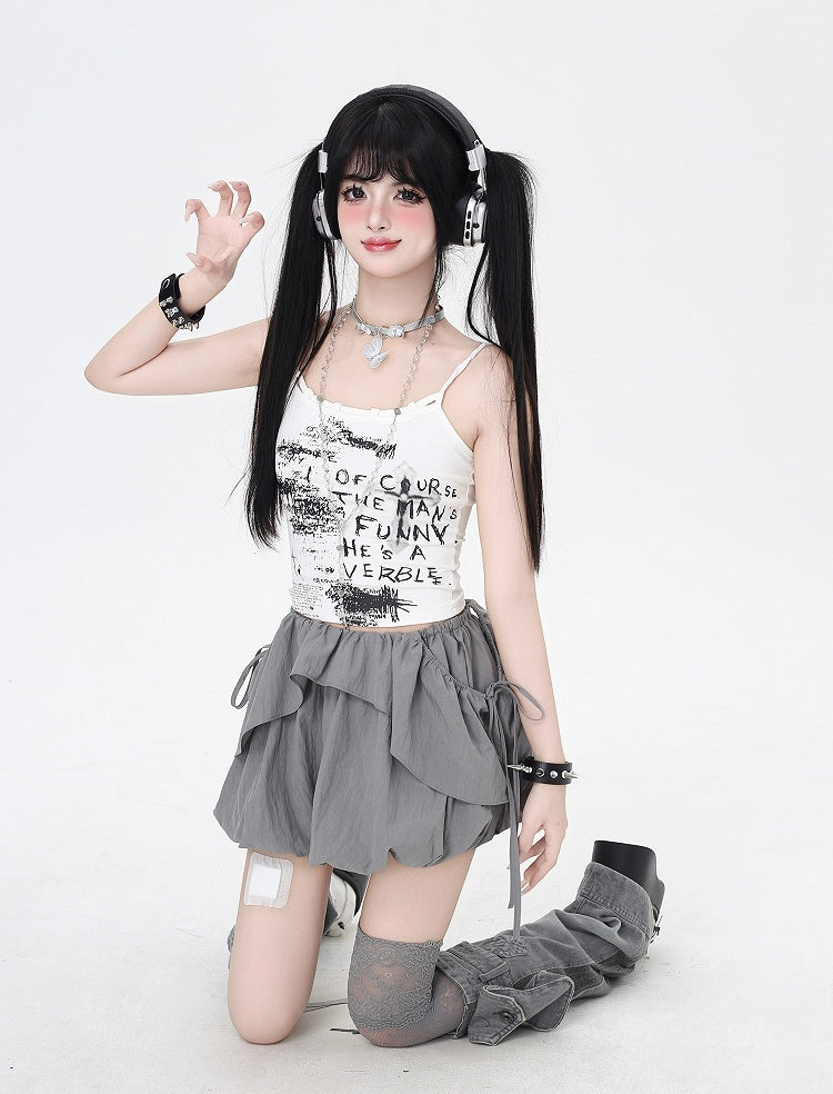 Top/Bubble Gray Skirt Three Wear Ways