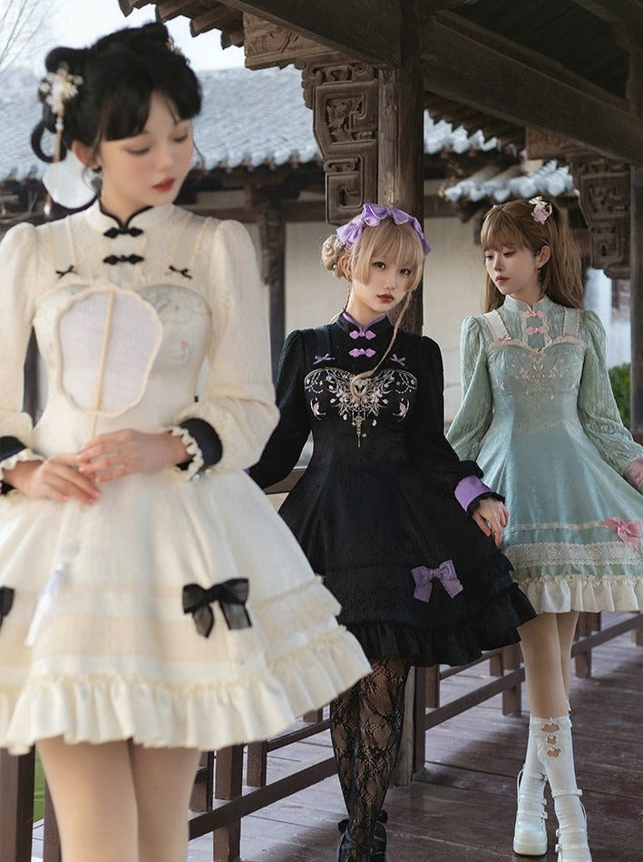 Girly Dress Bow Chinese Sweet