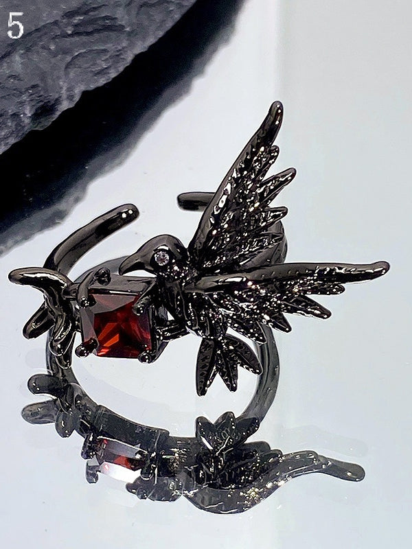 7 Raven Options Ring Gothic Design