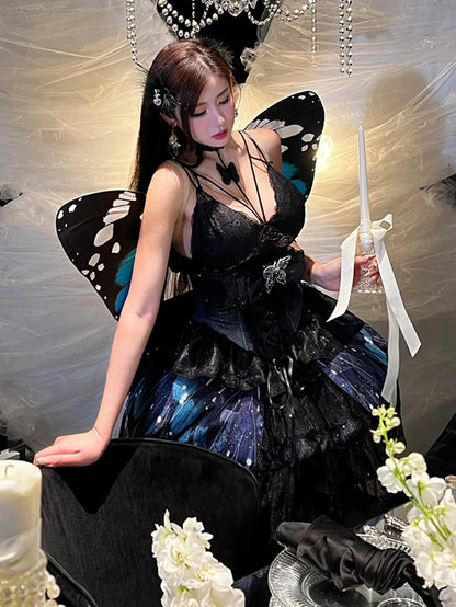 Black Butterfly Cami Top