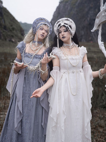 Robe taille empire blanche Shiro Cathedral Gothic Lolita JSK