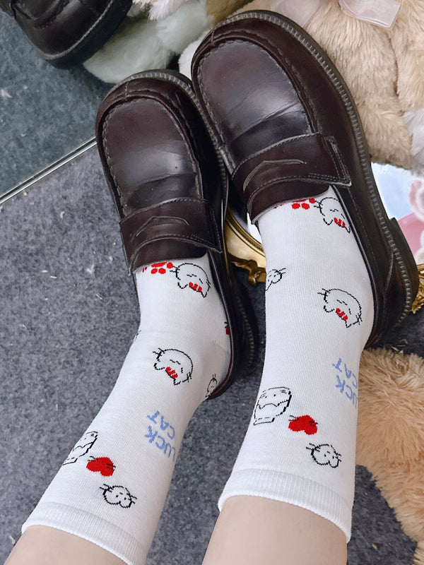 Calf Sheep/Capy Patterns Bara/Puppy/Kitty/Bunny With White Socks