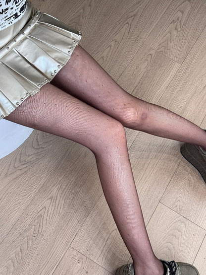Strumpfhose Schwarz/Braun Halbtransparent