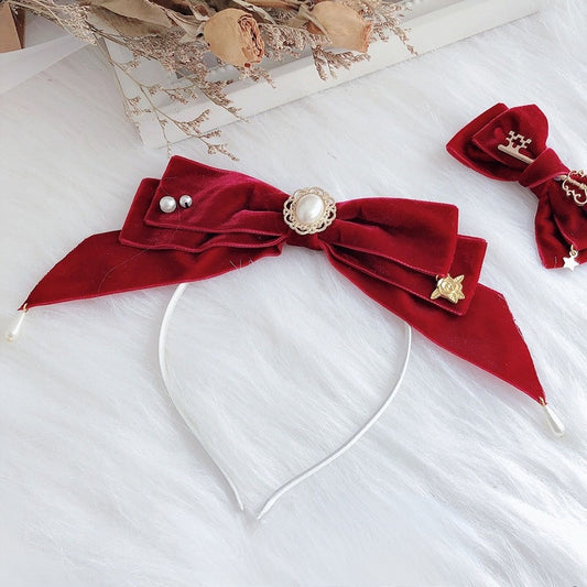 Rote KC Hood Riding Little Beaded Decorated Vibes Bowknot