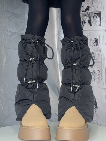 Y2K Long Version Drawstring Cuff Leg Warmers