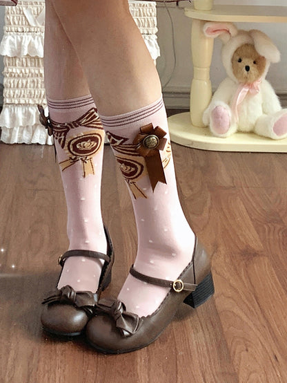 Rot/Rosa/Grün/Beige/Blaue Sockenabzeichen mit JK-Waden