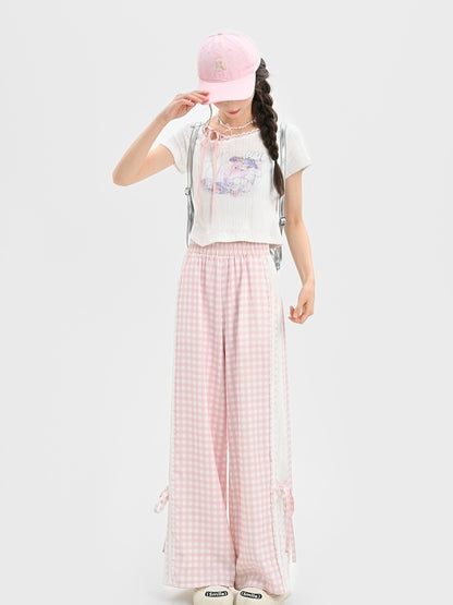 Long/Short Capricorn Constellation Print White Cotton T-Shirt Verison