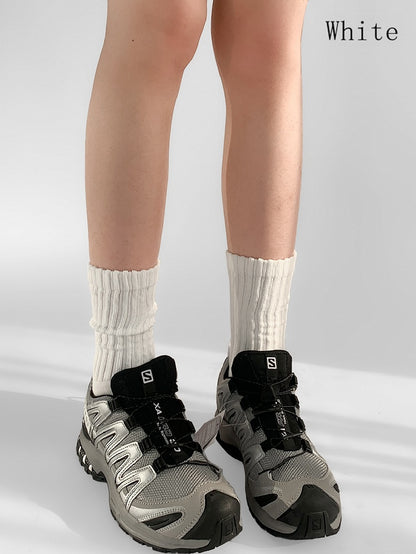 Knitted Calf White/Beige Socks