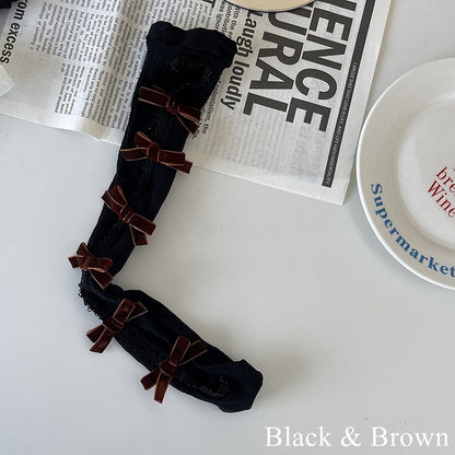 Floral Color Underknee with Options Design Bowknot Pattern 19 Cut-out Stockings