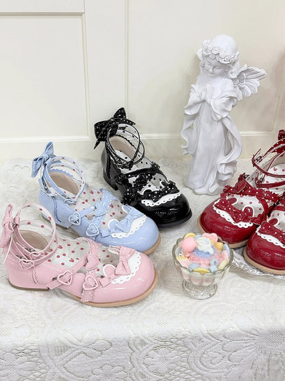 Blue Jane Lolita / Schuhe Schwarz Rot Pink Sweet Mary