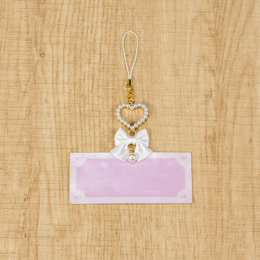 Sweetheart Jirai Kei White Bow Beaded Charm
