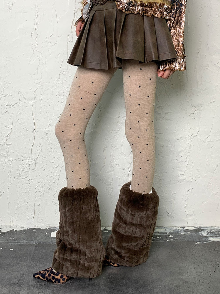 Gothic Coffee Y2K Plush Leg Warmers