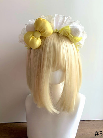 Options Cute Lolita Bowknot - 3 Kitty Ears Available Color Sweet Maid KC Plush