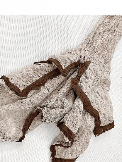 Kawaii Fashion Lace Cami Cardigan Brown Plaid Bittersweet With Millard Dress Pattern