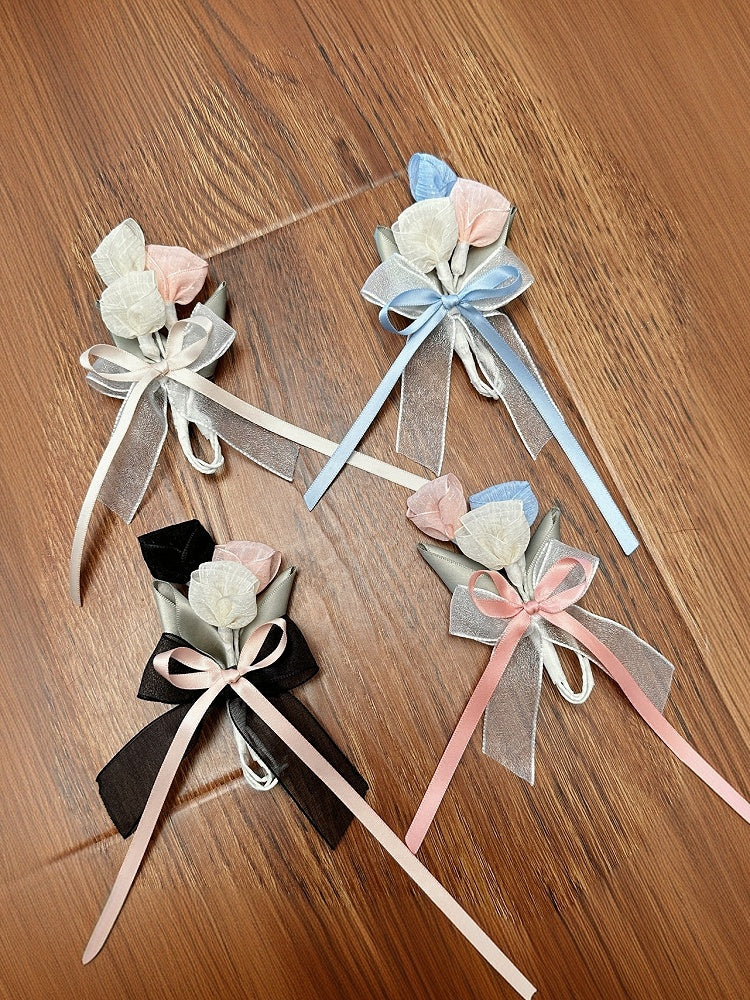 Ribbon Brooch Bowknot Tulip