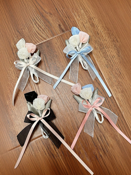 Ribbon Brooch Bowknot Tulip