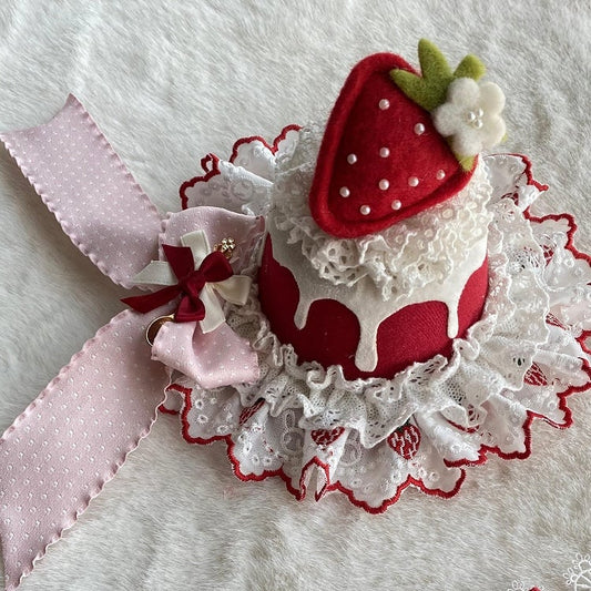 Strawberry Cake Sweet Lolita Mini Hat