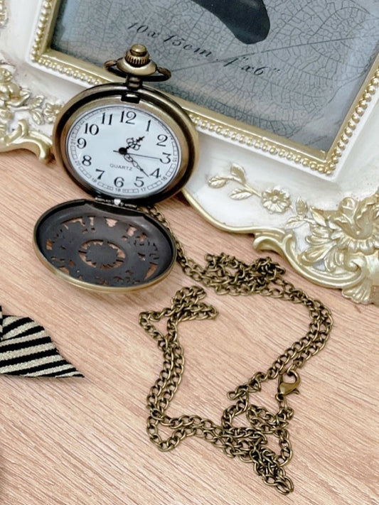 Pocket Alice Pendant Vibes in Bronze Watch Wonderland Necklace